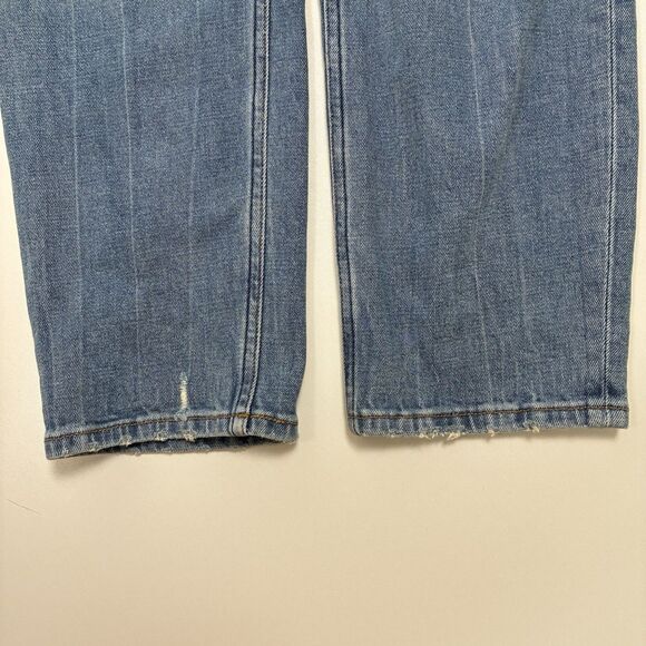 Abercrombie & Fitch Women's Blue Jeans Size 26/2 The Mom High Rise Curve Love - Picture 13 of 14